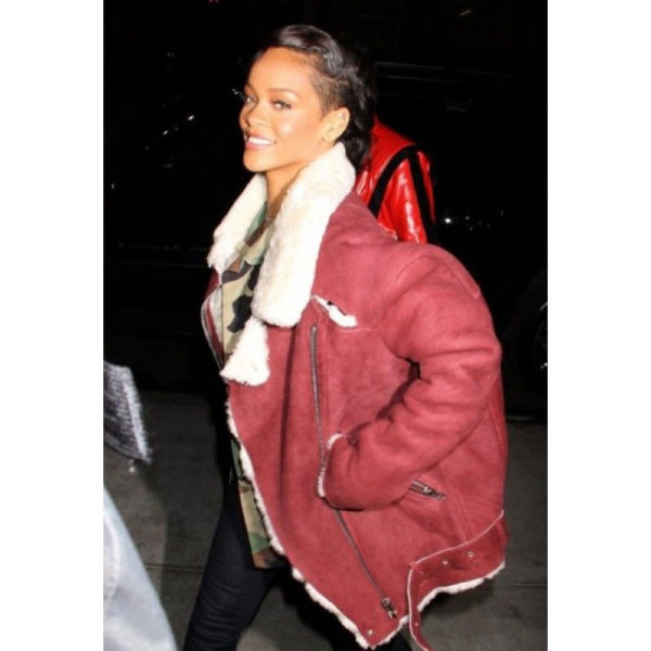 Rihanna sheepskin Jacket