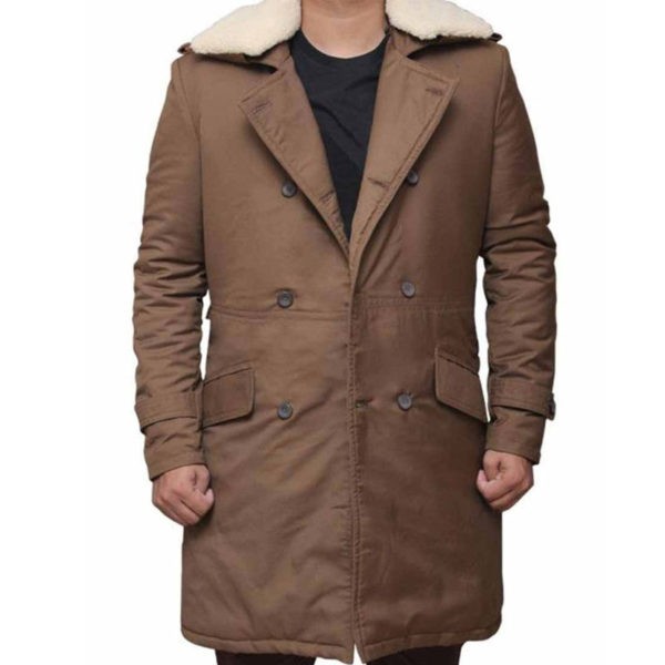 Steve Trevor Trench Coat with Fur