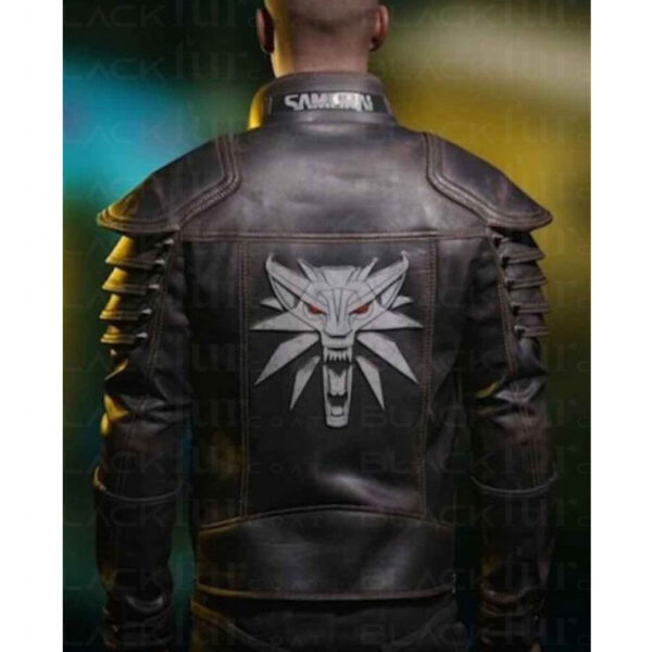 Cyberpunk 2077 Wolf School Witcher Gear Brown Leather Jacket