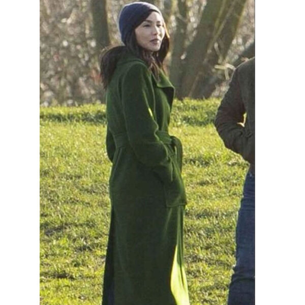 Eternals 2021 Sersi Green Wool-blend Gemma Chan Coat