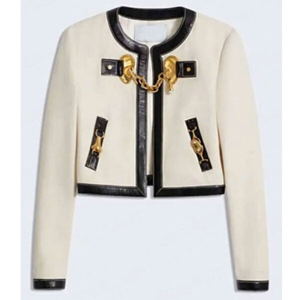 Camille White Cropped Jacket