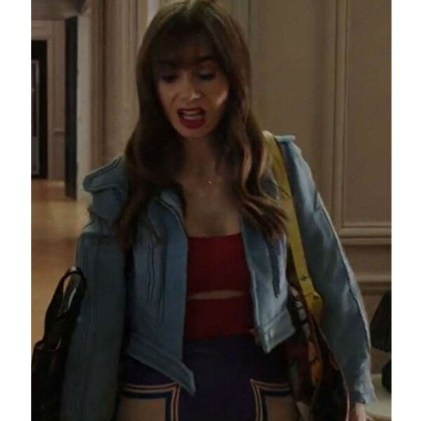 Lily Collins Cropped Jacket